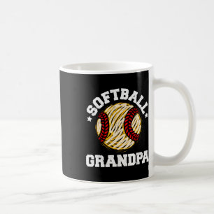 Softball Grandpa Distressed Vintage Funny Grandpa  Coffee Mug