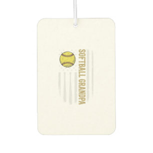 Softball Grandpa Vintage Flag Vector Design_1 Car Air Freshener