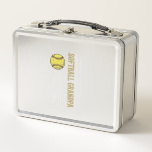 Softball Grandpa Vintage Flag Vector Design_1 Metal Lunch Box