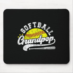 Softball Grandpop Of A Softball Player Grandpop Mouse Mat