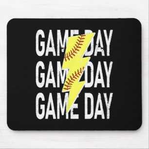 Softball Granny Game Day Graphic With Fun Vibes Ga Mouse Mat