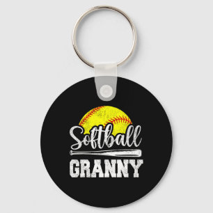 Softball Granny Softball Player Game Day Mother's Key Ring