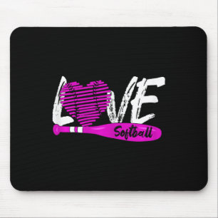 Softball Graphic Saying Girls And Women Mouse Mat