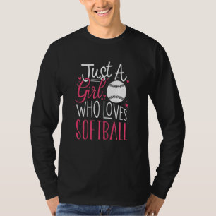 Softball Graphic Women And Girls Softball Player T-Shirt