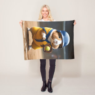 Softball Guinea Pig, Fleece Blanket