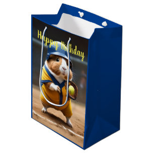 Softball Guinea Pig,  Medium Gift Bag
