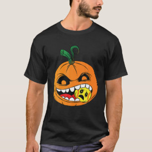 Softball Halloween Costume Pumpkin Kids Girls Play T-Shirt