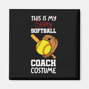 Softball Halloween Scary Coach Costume Player Magnet