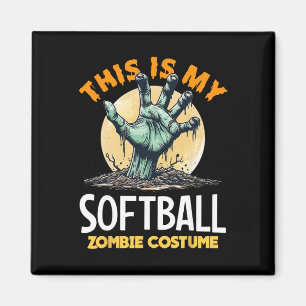 Softball Halloween Zombie Matching Costume Magnet