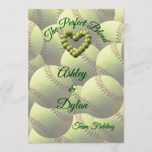 Softball Heart Blended Family Wedding