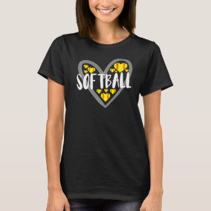 Softball Heart   T-Shirt