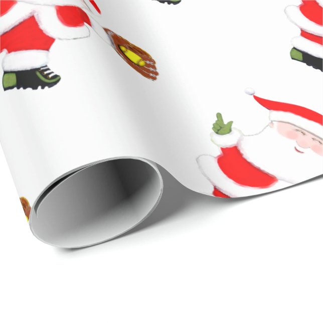 Softball Holiday Gift Wrapping Paper (Roll Corner)