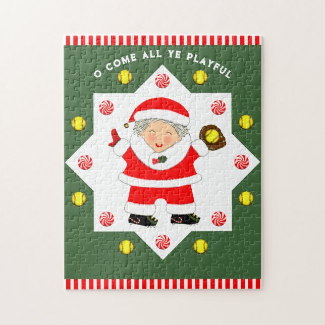 Softball Holiday Gifts Jigsaw Puzzle (Vertical)