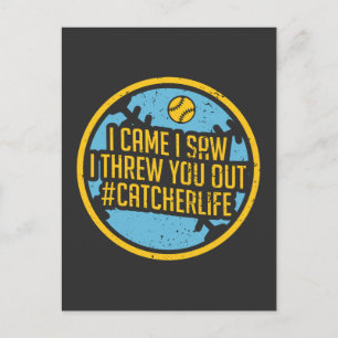 Softball - I Came I Saw I Threw You Out Postcard