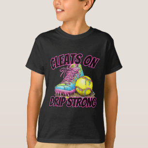 Softball Ice Cream Dripping Baseball Home Plate Dr T-Shirt