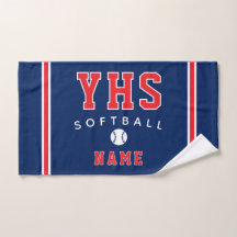 Softball Icon, Custom Name & School, Team Gift