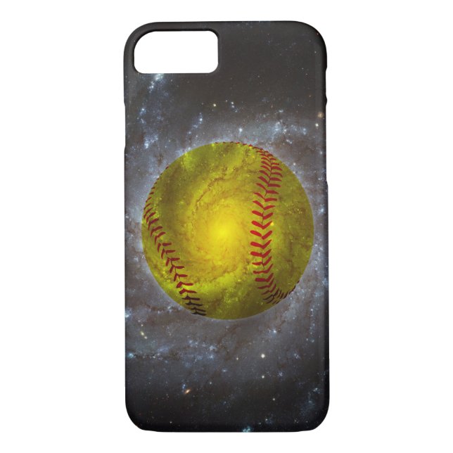Softball in Space Unique Softball iPhone 7 Case (Back)