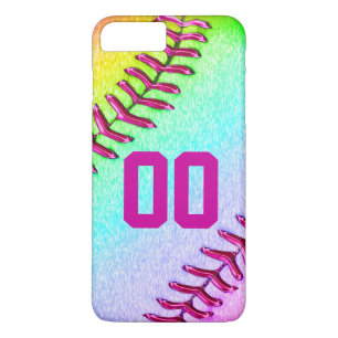 Softball iPhone 7 Plus Case with Jersey Number