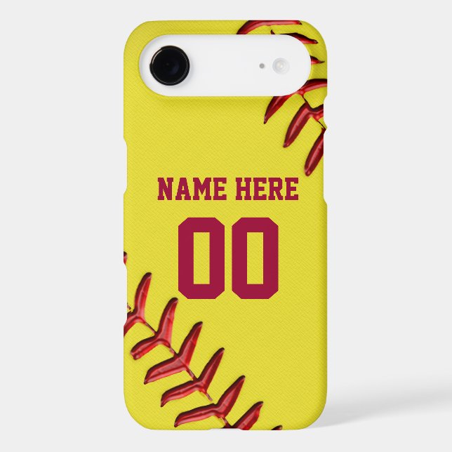 Softball iPhone Cases, NAME, NUMBER Newest - Older Case-Mate iPhone Case (Back)