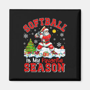 Softball Is Favorite Season Costume Player Christm Magnet