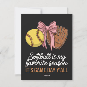 Softball is My Favourite Season Holiday Card