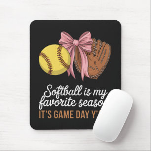 Softball is My Favourite Season Mouse Mat