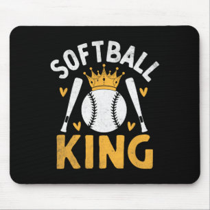 Softball King Catcher Pitcher Softballer Mouse Mat