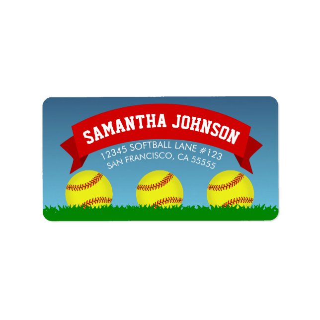 Softball Label (Front)