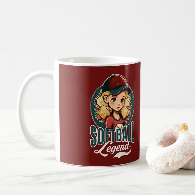 Softball Legend Coffee Mug (With Donut)