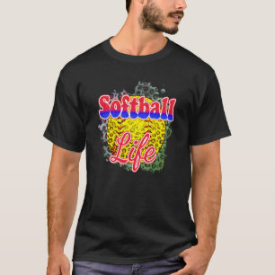 Softball Life Mum High School Softball Player T-Shirt