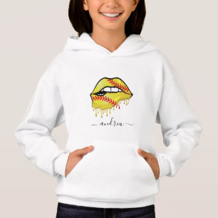 Softball Lips Drip Dripping & Girls Name Pretty