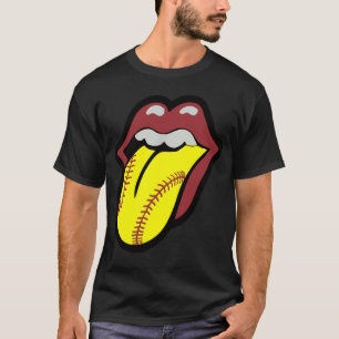 Softball Lips Softball Kiss T-Shirt