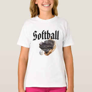 Softball Logo And Gloves, T-Shirt