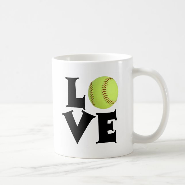 Softball Love Coffee Mug (Right)