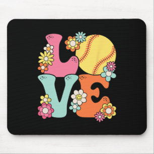 Softball Love Cute Softball Lover Women Teens Girl Mouse Mat