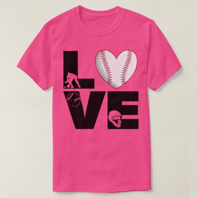 Softball LOVE Funny 12 T-Shirt (Design Front)