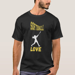 Softball Love Girls Athletic Sports Team Run Soft T-Shirt