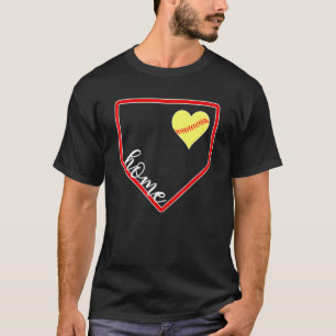 Softball Love Home Plate T-Shirt