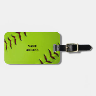 Softball Luggage tag