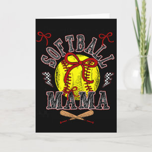 Softball Mama Coquette Softball Game Day Softball Card