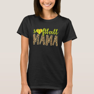 Softball Mama Cute Cheetah Mother's Day Sports 9 T-Shirt