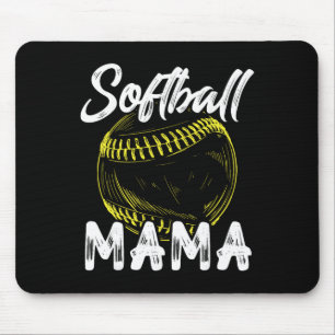 Softball Mama For Women Family Matching Players Mo Mouse Mat