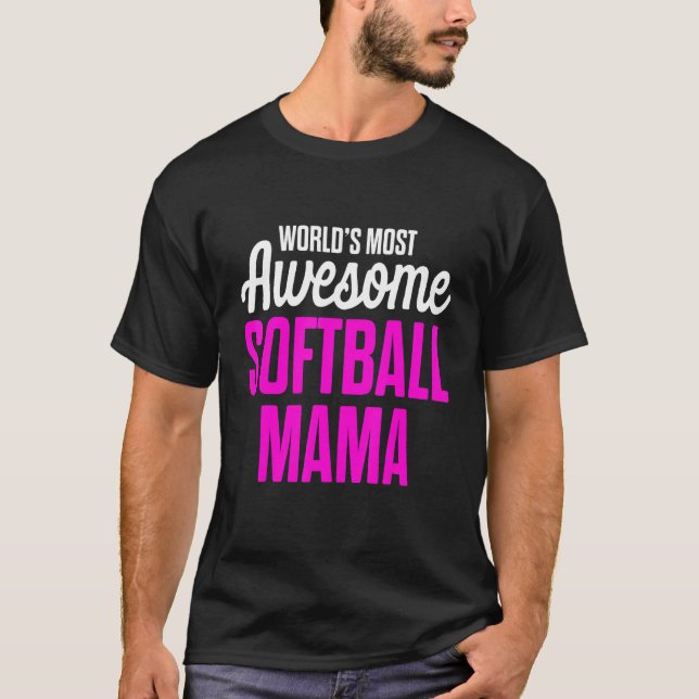Softball Mama Proud Mom Team Player  11 T-Shirt (Front)