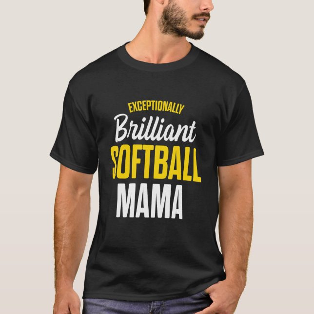 Softball Mama Proud Mom Team Player  3 T-Shirt (Front)