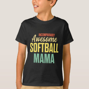 Softball Mama Proud Mom Team Player T-Shirt