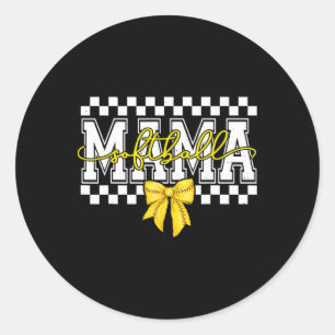 Softball Mama Shirt Softball Mama Softball Mothers Classic Round Sticker