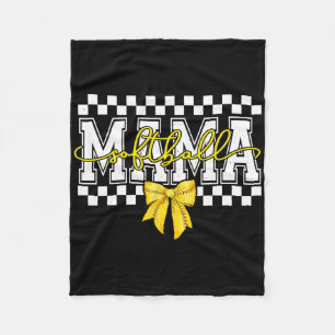 Softball Mama Shirt Softball Mama Softball Mothers Fleece Blanket