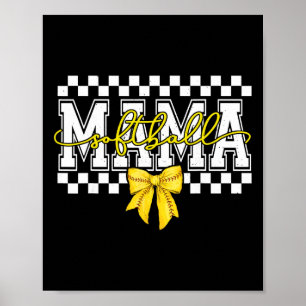 Softball Mama Shirt Softball Mama Softball Mothers Poster
