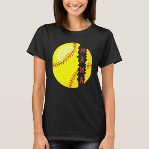 Softball Mama Sport Game Day Mother Day T-Shirt