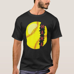 Softball Mama Sport Game Day Mother Day T-Shirt